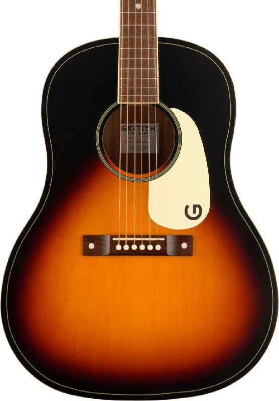 Gretsch Jim Dandy Dreadnought Guitar, Walnut Fingerboard, White Pickguard, Rex Burst