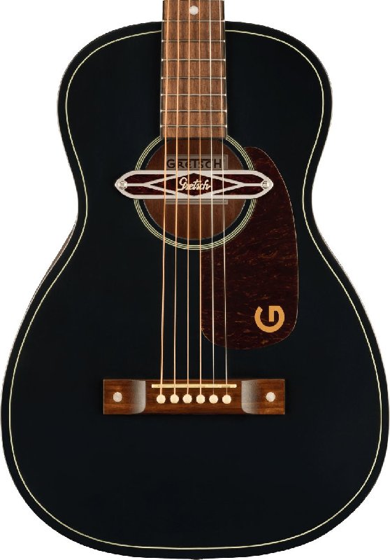 Gretsch Jim Dandy Deltoluxe Parlor Acoustic-Electric Guitar with Black Top