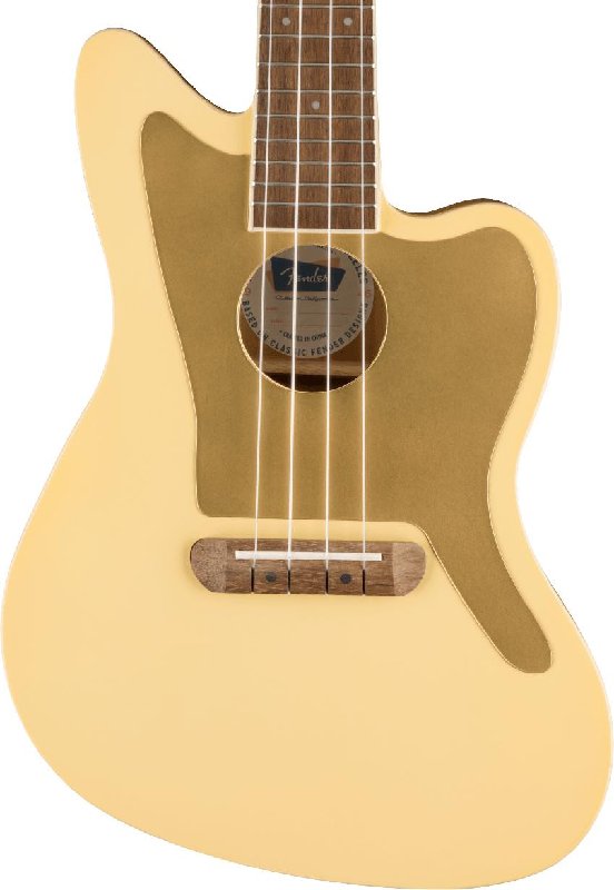 Fender FSR Fullerton Jazzmaster Electro Acoustic Ukulele in Vintage White