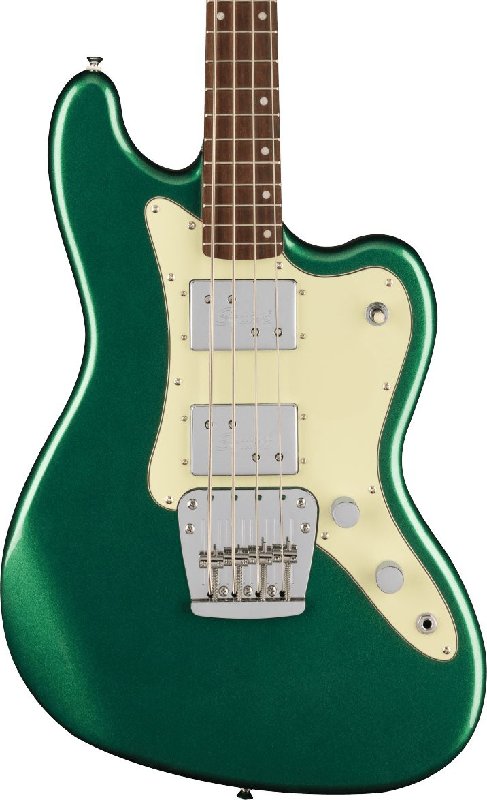 Squier Paranormal Rascal HH Short-Scale Bass Guitar in Sherwood Green