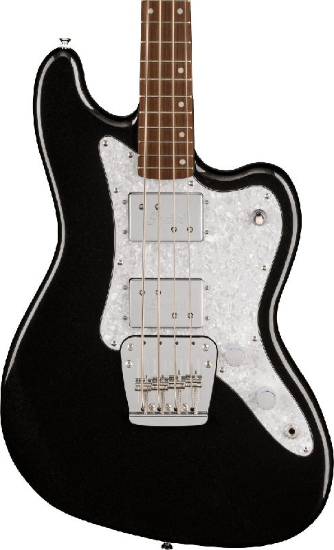 Squier Paranormal Rascal Bass HH, 30-inch Scale, Laurel Fingerboard, Metallic Black