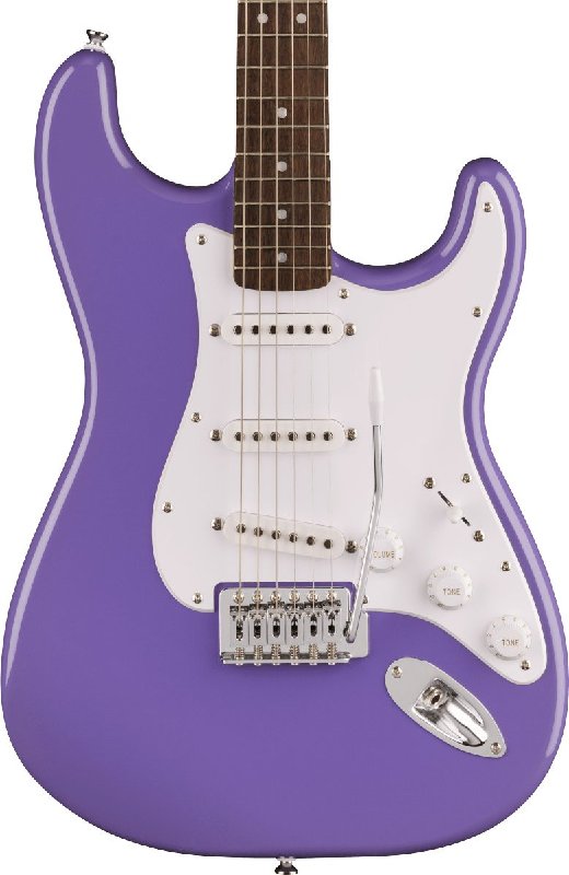 Squier Sonic Stratocaster Electric Guitar with Laurel Fingerboard, White Pickguard in Ultraviolet