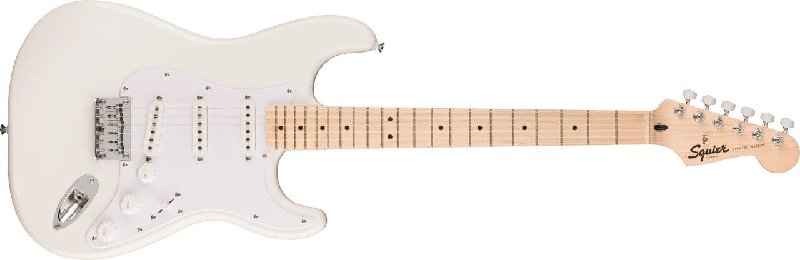 Squier Sonic Stratocaster HT Electric Guitar, Arctic White with Maple Fingerboard
