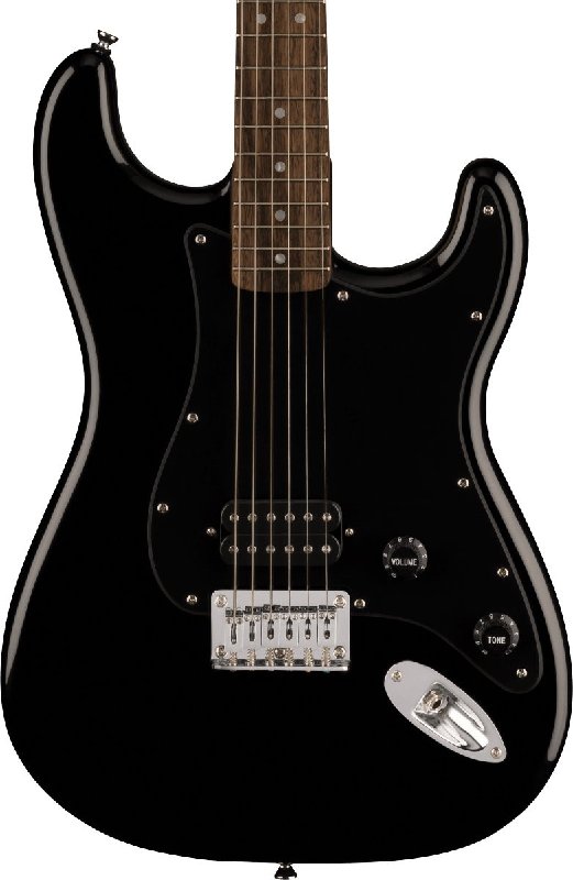 Squier Sonic Stratocaster HT H Electric Guitar, Black with Laurel Fingerboard