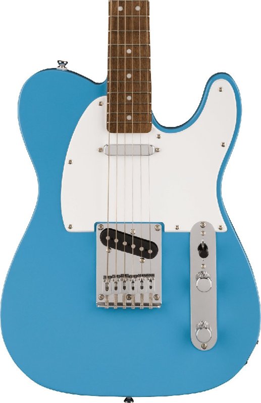 Squier Sonic Telecaster Electric Guitar in California Blue with Laurel Fingerboard and White Pickguard