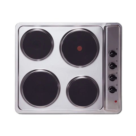 Montpellier SP601X Stainless Steel Solid Plate Hob with 4 Zones and 6000W Total Power