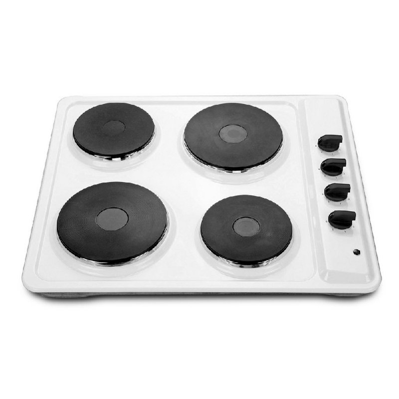 Montpellier SP601W White 4 Zone Solid Plate Hob