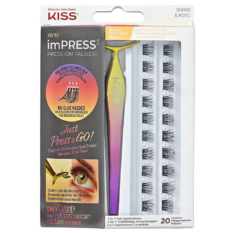 Kiss imPRESS Falsies Press-on False Lash Kit - Natural Style