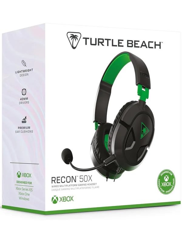 Turtle Beach Recon 50X Stereo Gaming Headset with Removable Microphone