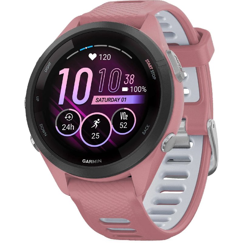 Garmin Forerunner 265S Music GPS Running Smartwatch with Heart Rate Monitor - Pink, 42mm
