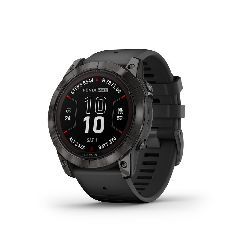 Garmin Fenix 7X Pro Sapphire Solar Smartwatch with Black Strap