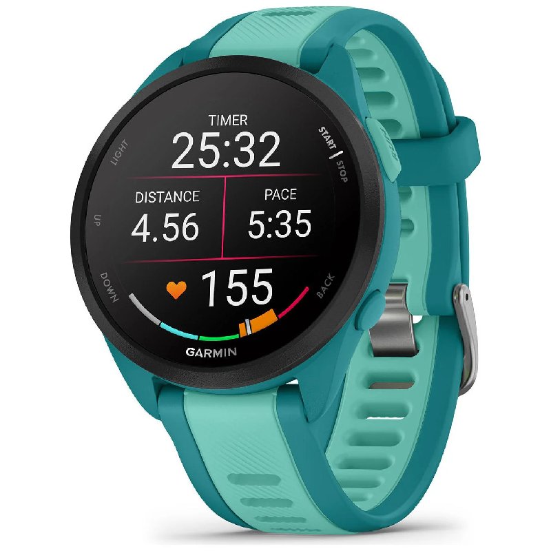 Garmin Forerunner 165 Music GPS Running Smartwatch with HRM - Blue