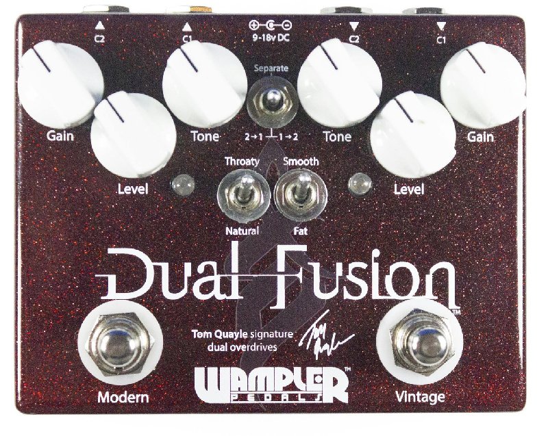 Wampler Dual Fusion Drive Guitar Effect Pedal - Tom Quayle Signature Overdrive V2