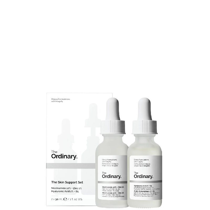 The Ordinary Skin Support Set with Hyaluronic Acid 30ml and Niacinamide 30ml