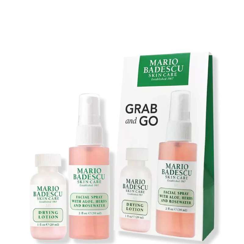 Mario Badescu Grab and Go Set with Drying Lotion 29ml and Facial Spray 59ml