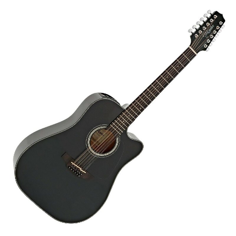 Takamine GD30CE-12-BLK Electro Acoustic 12 String Guitar, Black Gloss