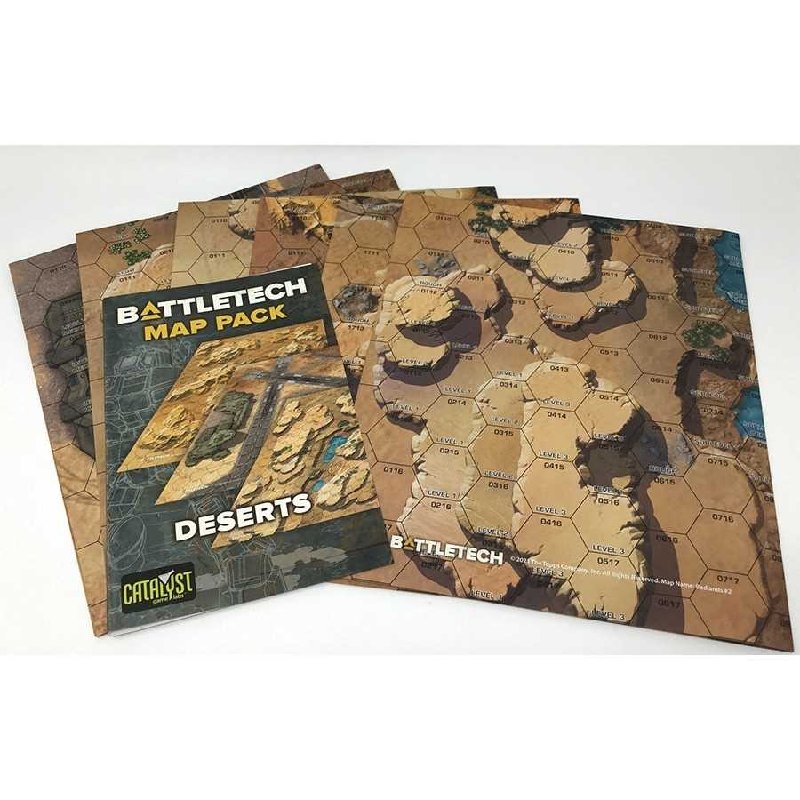 Battletech Map Pack Deserts - 17" x 22" Paper Battlefield Maps