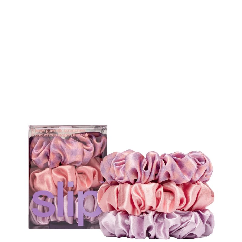 Slip Pure Silk Large Scrunchies in Belleflower