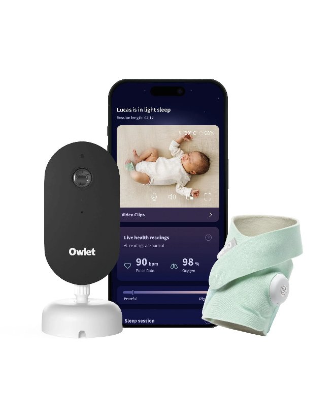 Owlet Dream Duo Sock & Sight Baby Monitor - Mint