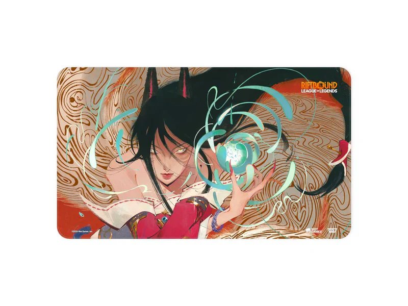 Asmodee Riftbound Origins League of Legends Playmat Featuring Ahri