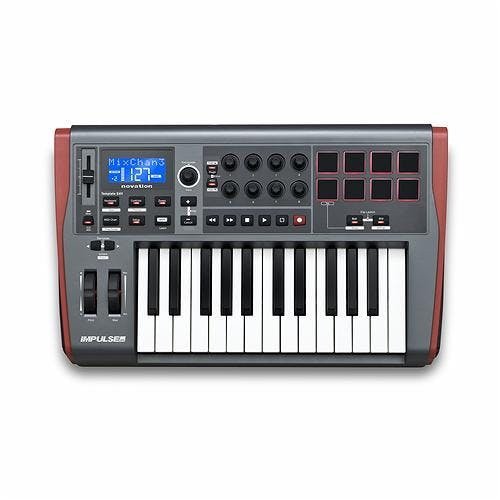 Novation Impulse 25 USB MIDI Keyboard Controller with 25 Semi-Weighted Keys