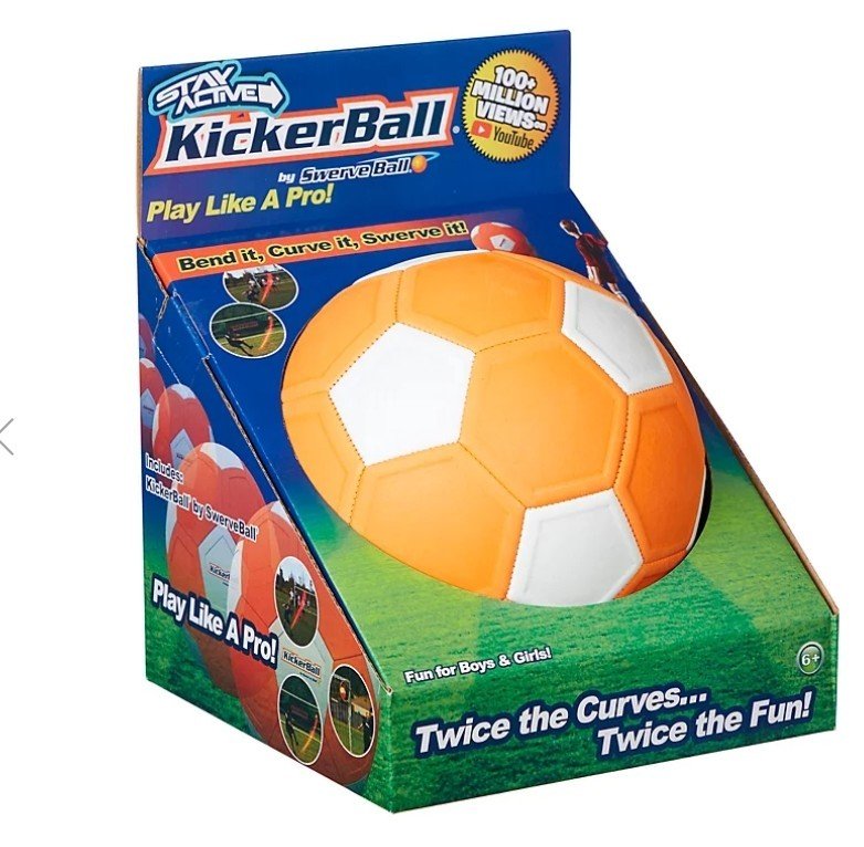 Swerve Ball KickerBall Size 4 Orange Football for Kids Practice