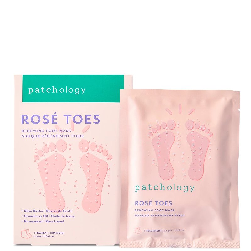 Patchology Rosé Toes Renewing Foot Mask 60g