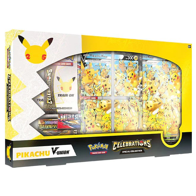 Pokémon Celebrations Pikachu V-Union Special Collection 25th Anniversary Card Set