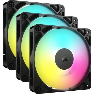 Corsair RS120 ARGB PWM 120mm Fan, Triple Pack, Black