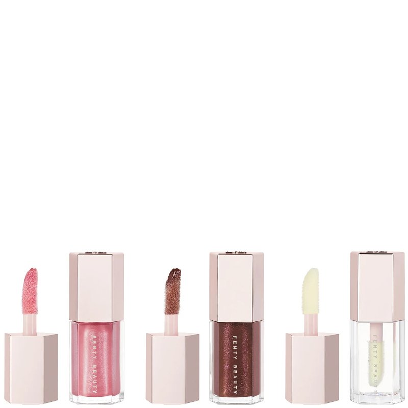 Fenty Beauty Mini Gloss Bomb Kit with Fu$$y, Hot Chocolit & Glass Slipper 5.5ml Each