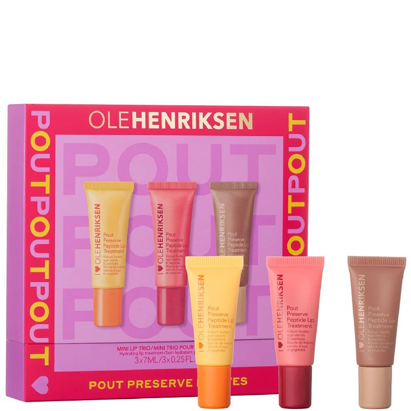 Ole Henriksen Pout Preserves Petites Trio Set with Citrus Sunshine, Strawberry Sorbet & Crème Brûlée 5ml Each