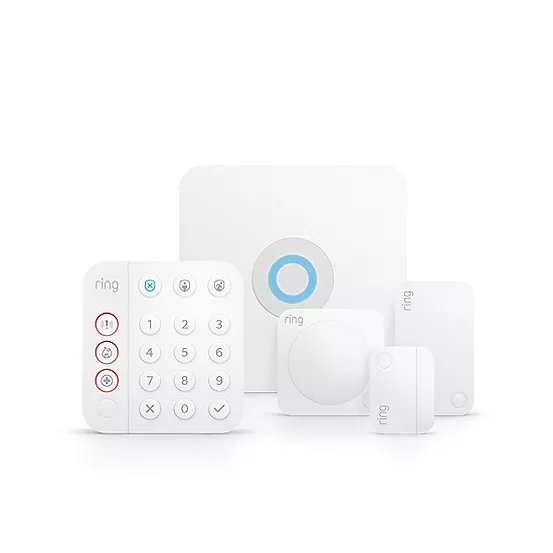 Ring 5 Piece Alarm Kit (2nd Generation) with Base Station, Keypad, Contact Sensors & Motion Detectors