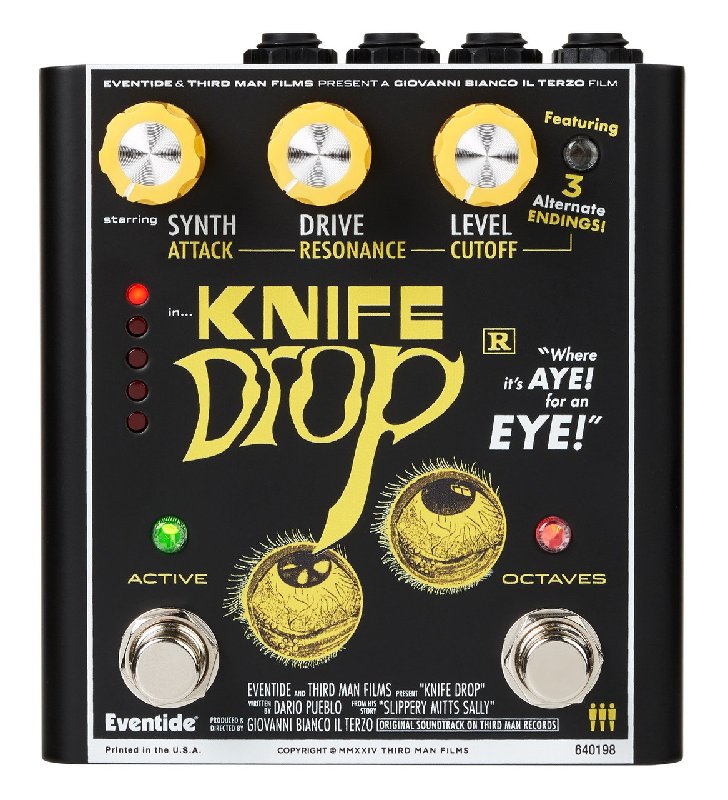 Eventide Knife Drop Fuzz Octave Pedal with Monophonic Synth