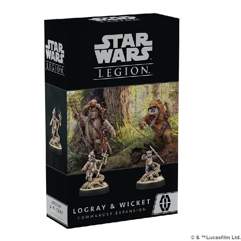 Star Wars Legion Logray & Wicket Commander Expansion - Ewok Miniatures Set