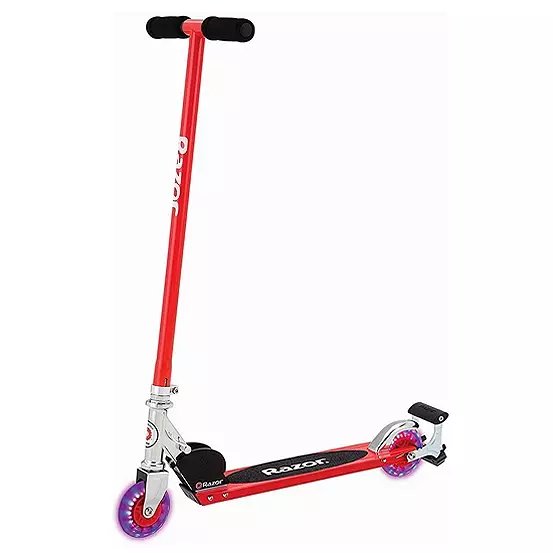 Razor S Spark Sport LED Folding Kick Scooter - Red