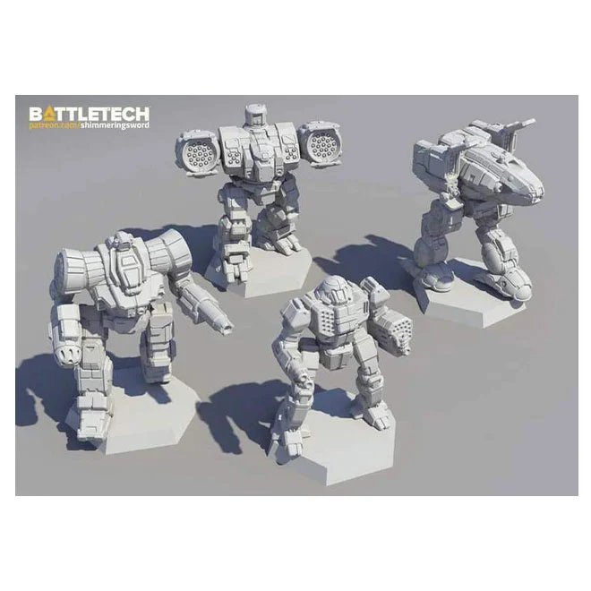 BattleTech Inner Sphere Fire Lance Box Set with Four BattleMech Miniatures