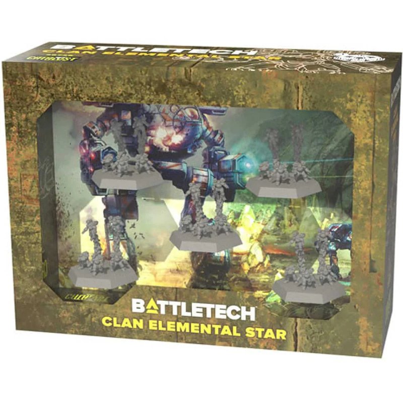 Battletech Clan Elemental Star ForcePack with 5 Elemental Miniatures