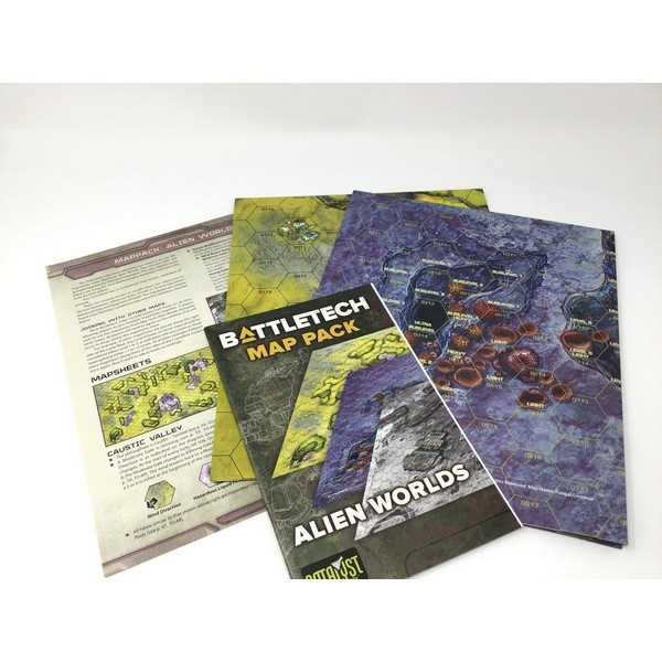 Battletech Map Pack Alien Worlds with Two Double-Sided Paper Maps