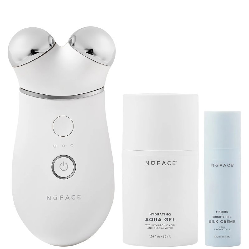 NuFACE Trinity+ Starter Kit - White with Facial Trainer Attachment