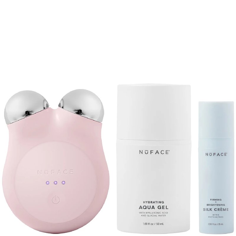 NuFACE Mini+ Starter Kit in Sandy Rose with Facial Toning Device and Activators