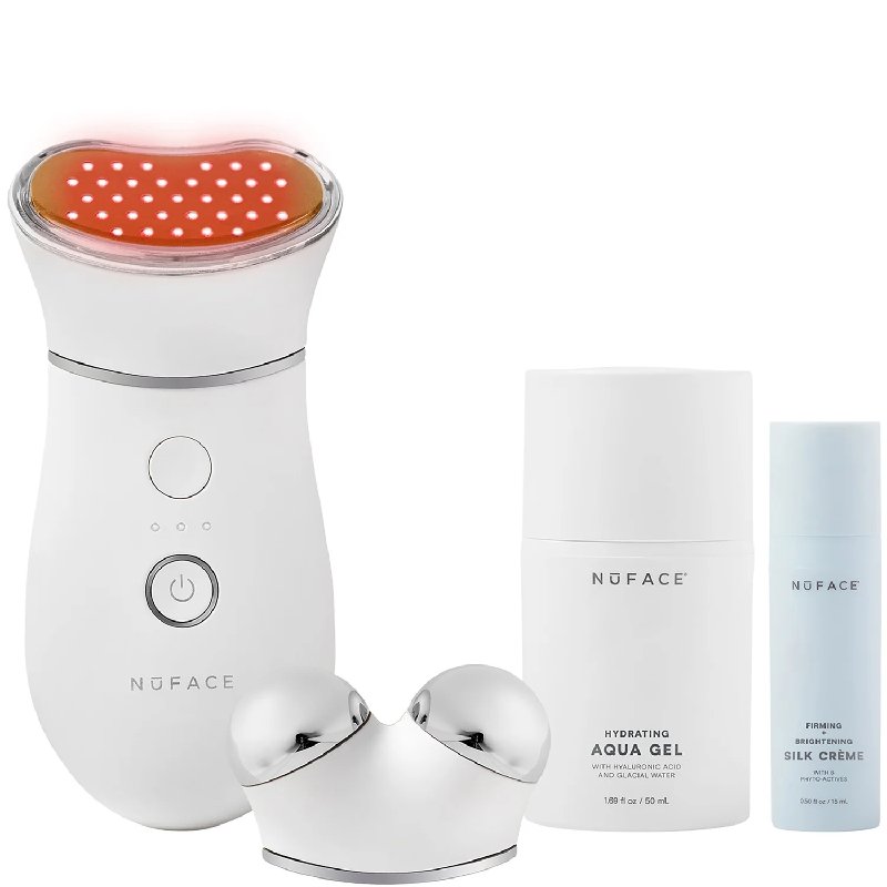 NuFACE Trinity+ Smart Facial Toning Device with Wrinkle Reducer Attachment Set