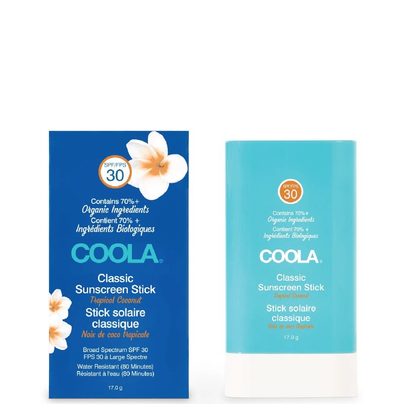 COOLA Classic Stick SPF 30+ Sunscreen in Coconut Scent, 17g