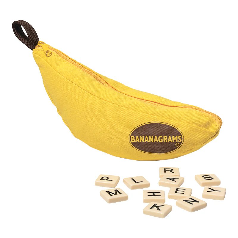 Bananagrams Word Game by Asmodee in Banana-Shaped Pouch