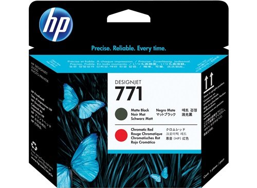 HP 771 DesignJet Printhead - Matte Black and Chromatic Red