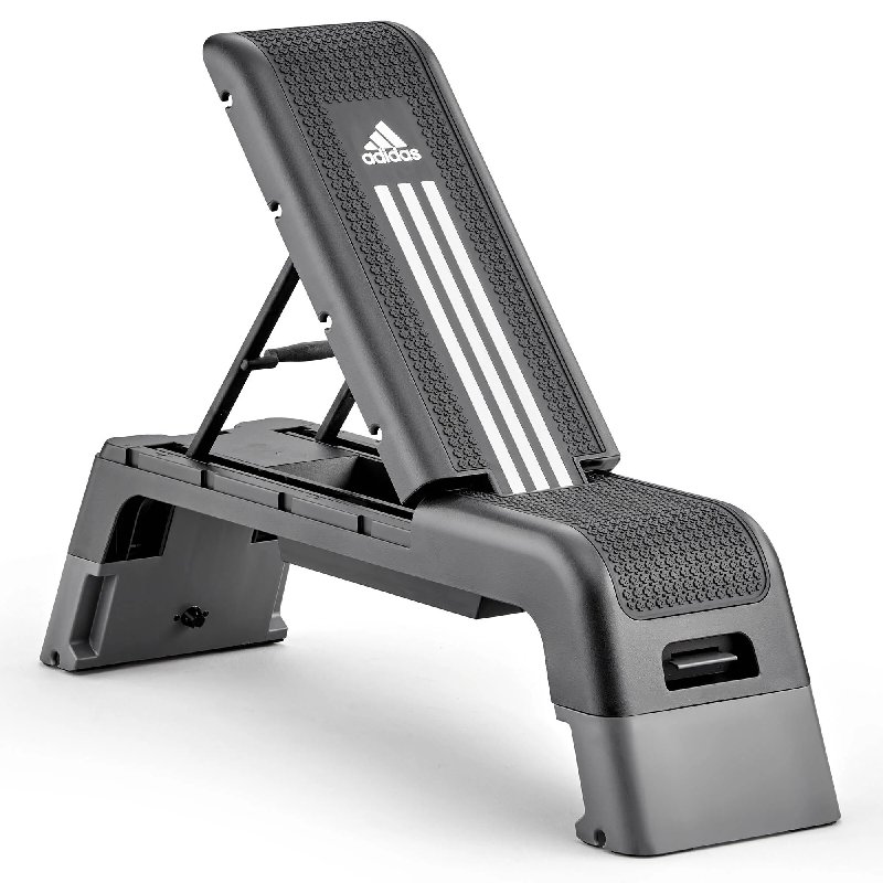 Adidas HIIT Deck - Black, Compact Fitness Step and Weight Bench