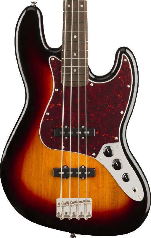Squier Classic Vibe 60s Jazz Bass Guitar with Laurel Fingerboard in 3-Color Sunburst