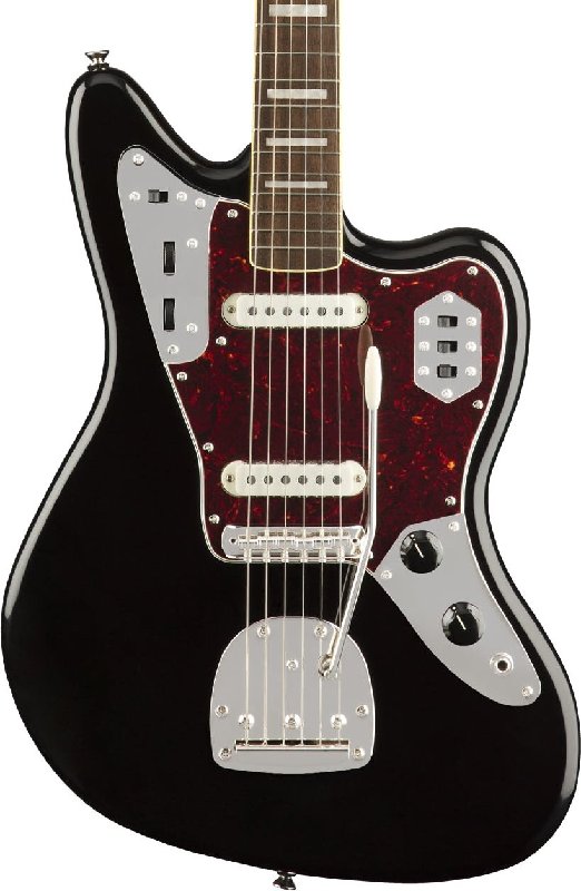 Squier Classic Vibe 70s Jaguar Electric Guitar with Laurel Fingerboard in Black