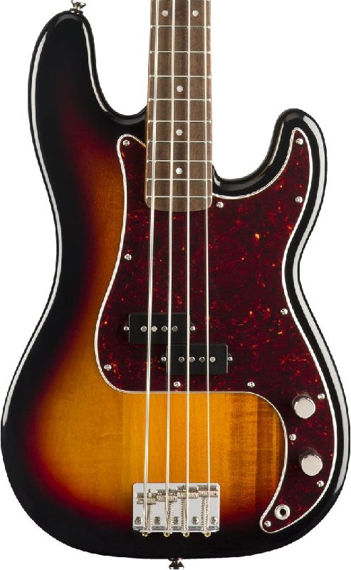 Squier Classic Vibe 60s Precision Bass Guitar with Laurel Fingerboard in 3-Color Sunburst