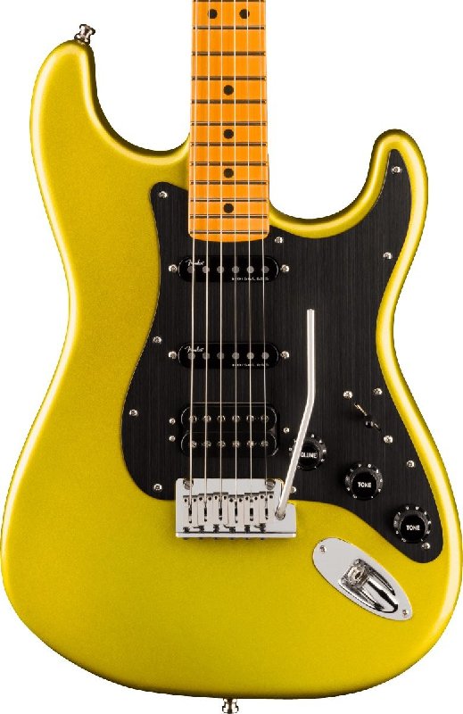 Fender American Ultra II Stratocaster HSS Electric Guitar in Solar Flare with Maple Fingerboard