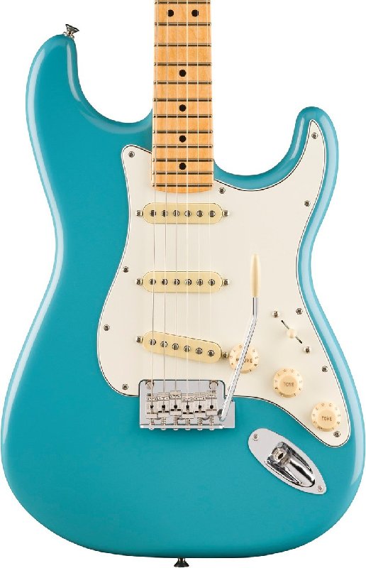 Fender Player II Stratocaster Electric Guitar in Aquatone Blue with Maple Neck